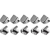 DTGN 10mmx9mm(LxW) Shoelace End Clips - 30Pack - Good for Different Shoes - Stainless Steel Elastic Shoe Laces Clip - Glossy Dark Gray