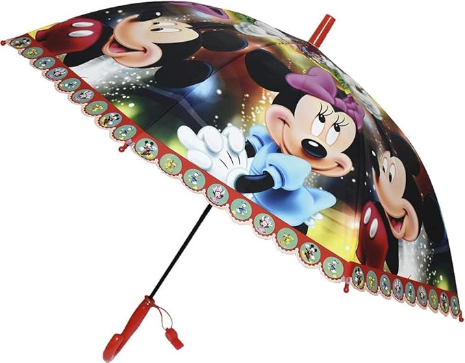 Minnie Mickey Mouse Umbrella for Boys and Girls / Cartoon Print Umbrella for Children / Umbrella for Girls / Cartoon Handle Special Design for Children Umbrella