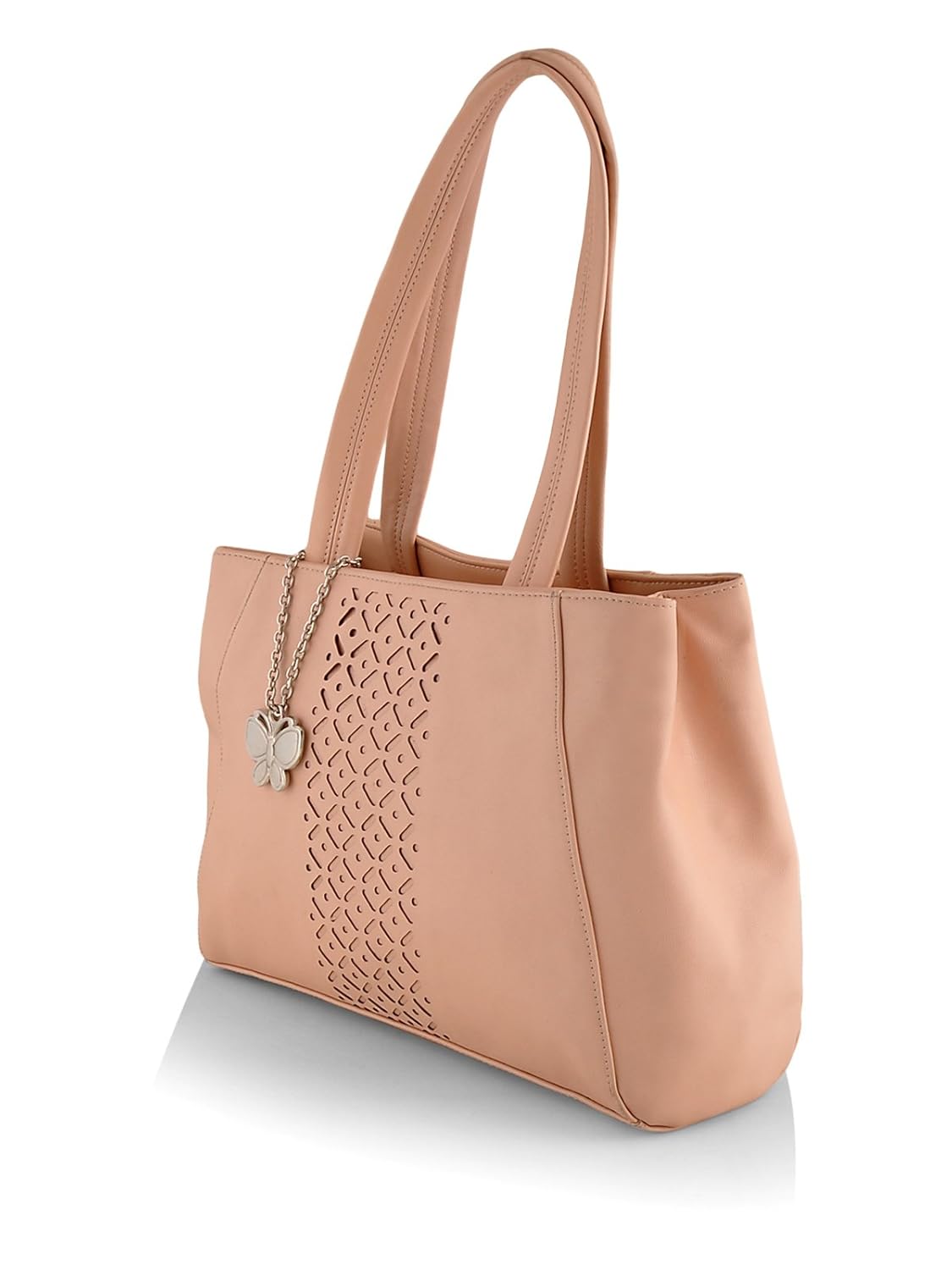 butterflies women's handbag (peach) (bns 0586pch)