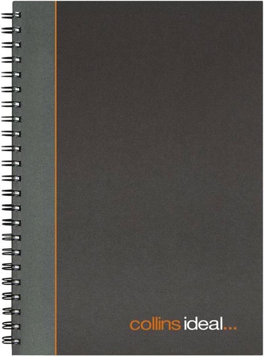 Collins Ideal - A4 Cashbook Wiro Feint - 192 Pages - Black - 6428W