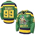 Mighty Ducks Ice Hockey Jersey #96 Charlie Conway #99 Adam Banks,90s Movie Hockey Jersey for Men and Women