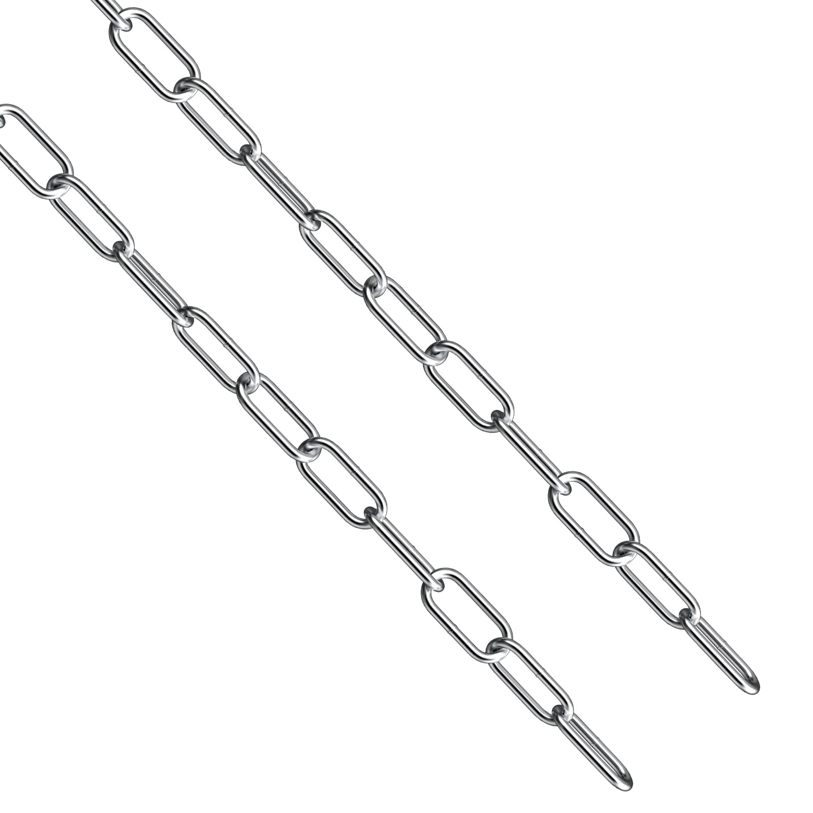 hannger Stainless Steel Chain Link, 4MM × 60CM Medium Strong Chain Link Chain, Metal Chainlink Utility DIY Decorative Chain Shade Sail Pet Dog Chain Clothes Line Hanging Chain for Bird Feeder Planters — image 1