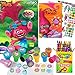 Dreamworks Trolls Coloring and Stamper Activity Book Set - Include 1 Coloring Book (96 pages) , 295 Stickers, 24 Crayola Crayons and 12 Stampers