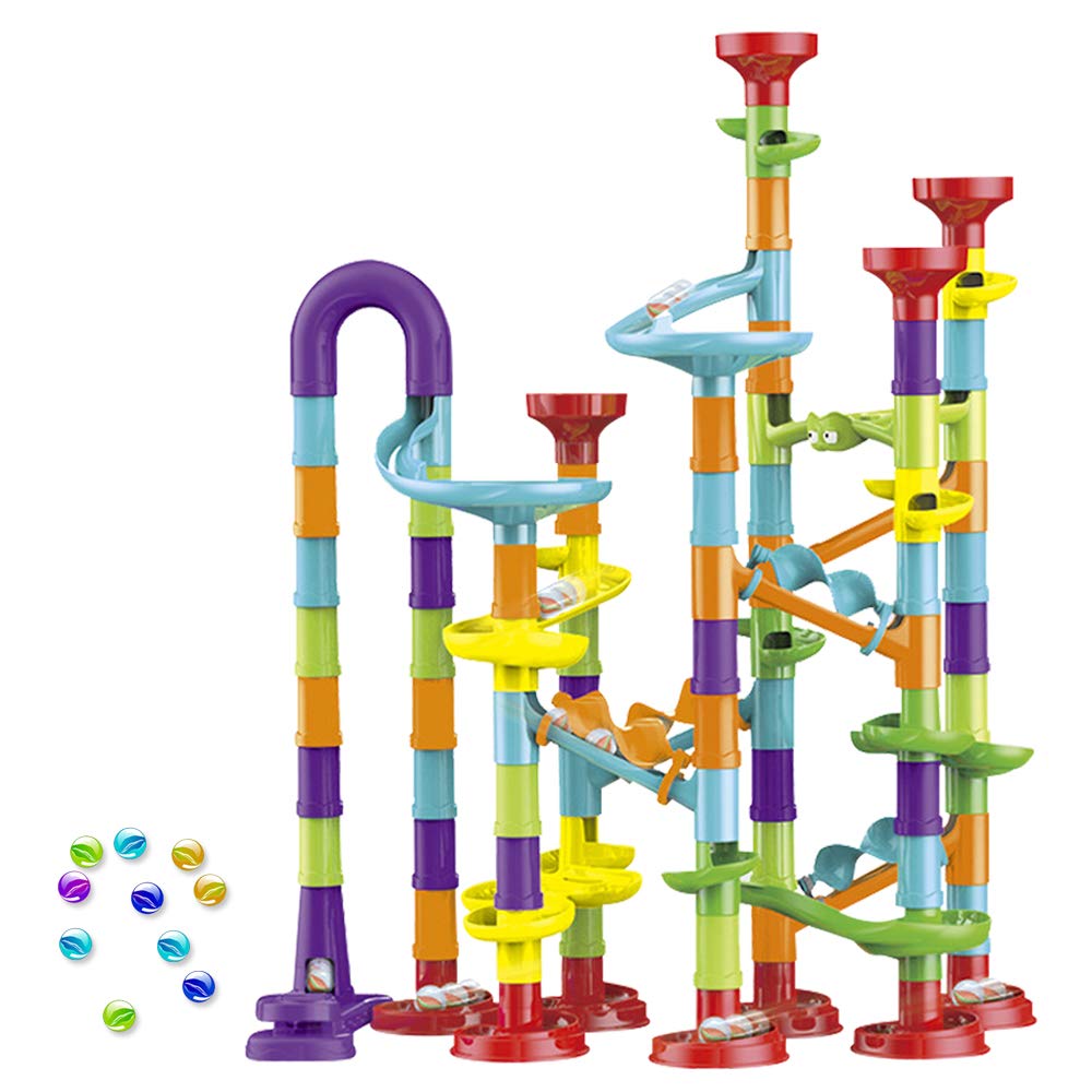 wgde toy Toys Gifts for 3-12 Year Old Boys Girls, Marble Run Sets for Kids Best Birthday Christmas Toys for 3 4 5 6 7 8 9 10 11 Year Old Boys Toddlers Marbles for Kids Top Present for 3-12 Year Olds