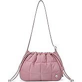 WESTBRONCO Puffer Hobo Bags for Women Puffy Nylon Shoulder Bag, Women's Quilted Handbags with Shoulder Wide Strap