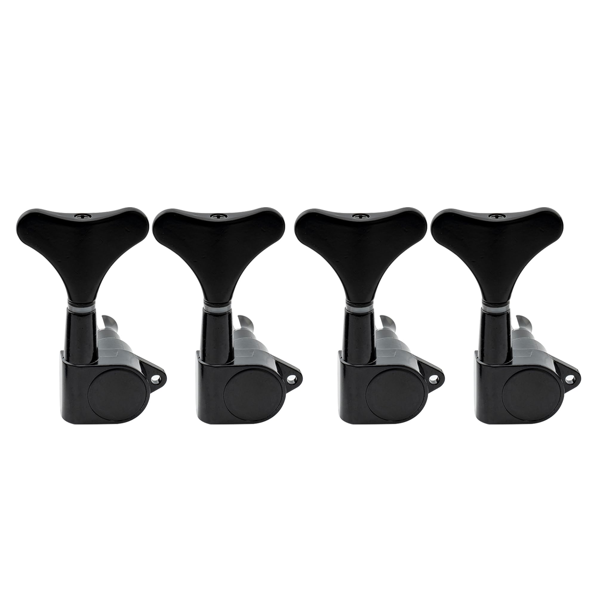 Musiclily 4-in-line Sealed Bass Tuners Tuning Pegs Keys Machine Heads Set for 4 String Electric Bass, Black