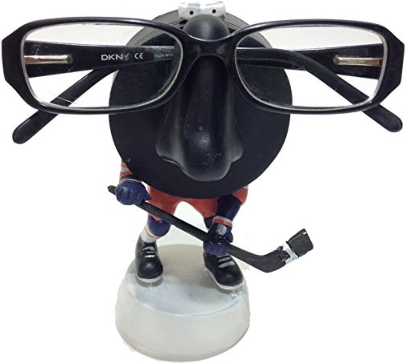 Hockey Puck Sport Nose Novelty Gift Eyeglass Holder Stand