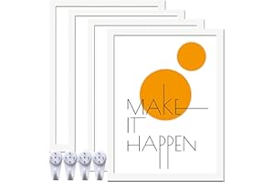 ijuerybai 12x16 Picture Frame Set of 4, White 12x16 Frame Diamond Painting Art High Transparent Wall Gallery Poster Canvas Photo Frames for 12 by 16 inches