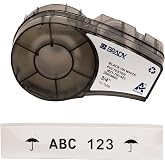 Brady Authentic (M21-750-423) Harsh Environment Polyester Label for Barcode, Solar Panel, Printed Circuit Board, Black on White- For M210, M210-LAB, M211, BMP21-PLUS and BMP21-LAB Printers, .75"W 21'L