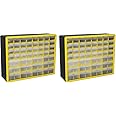 Akro-Mils 44-Drawer Plastic Drawer Storage Cabinet for Garage Organization, Bead Organizer, Building Bricks Storage, Teacher Toolbox, Makeup Organizer, 20-Inch W x 6-Inch D x 16-Inch H, 10144 Yellow