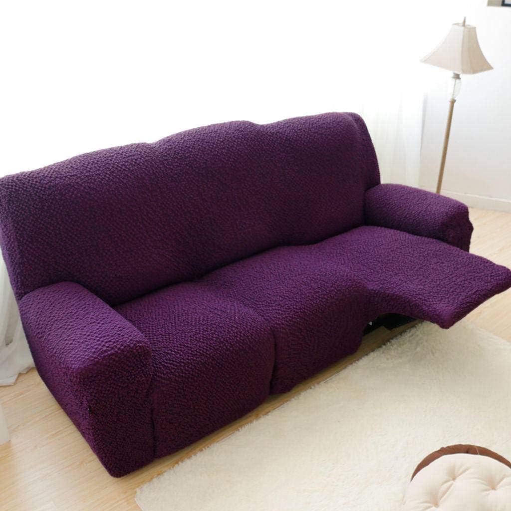HUANXA Stretch Recliner Sofa Slipcover, Electric Sofa Cover Pet-Proof Furniture Protector Couch Covers for 1 2 3 Cushion Couch Reclining Sofa -Dark Purple-Loveseat 150-200cm