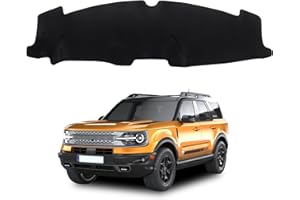 Autorder Dashboard Cover Mat for Ford Bronco Sport 2021 2022 2023 2024 Accessories Dash Cover Ice Silk Fabric Dash Mat Sunshade Glare UV Rays Protector