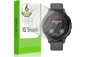 IQShield 6 Pack for Garmin Venu 3S Screen Protector: Clear TPU Film, Bubble-Free Installation, Scratch-Resistant, Case Friendly, HD Clarity for Ultimate Protection