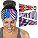 Calbeing Yoga Headband Workout Hair Bands Fitness Sweat Bands Noslip Grip Headbands Set Boho Hair Accessories Running Sports Exercise Basketball Gym Dance for Women Men