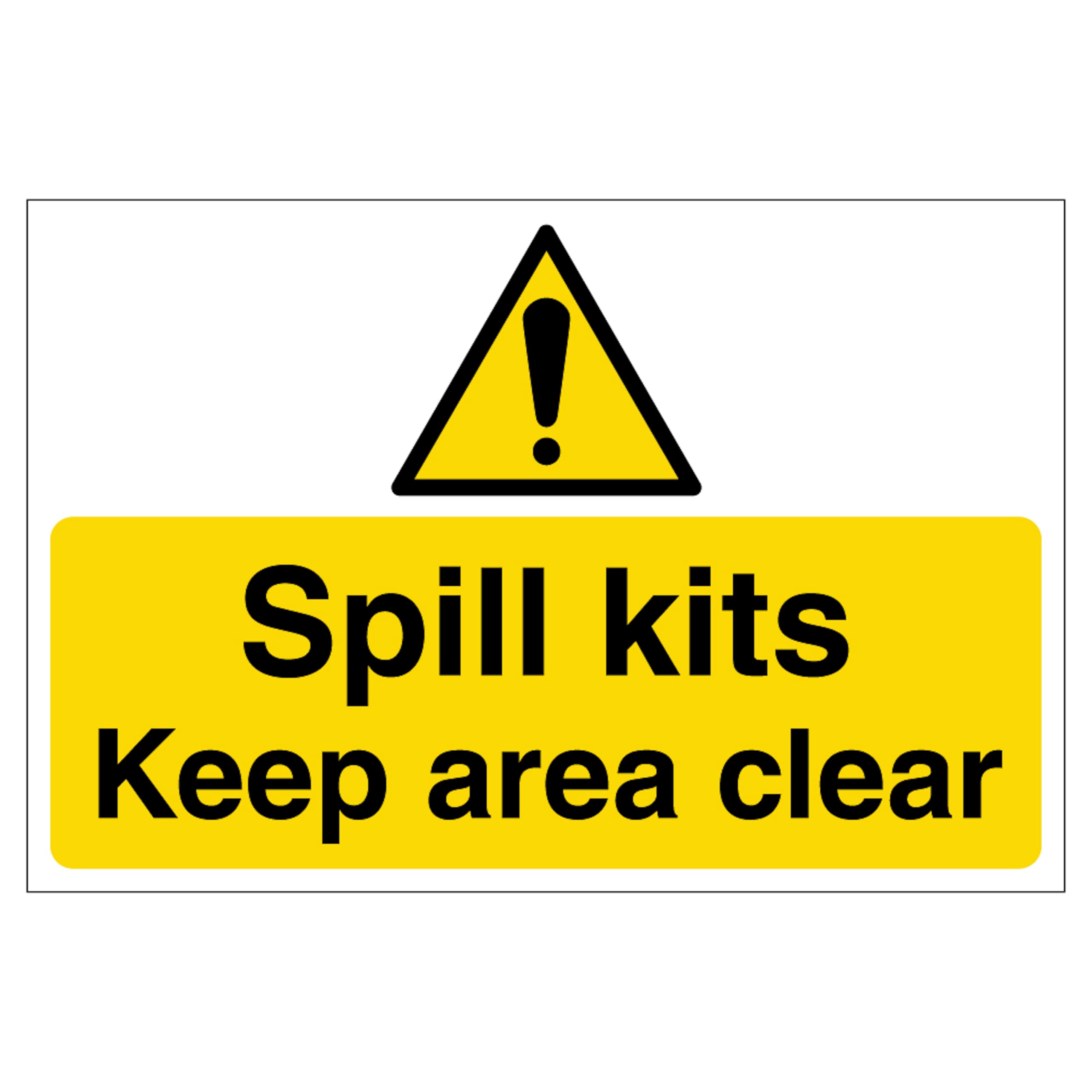 V Safety Spill Kits Keep Area Clean - Anti-Slip Floor Sign 450 x 300 mm - Anti-Slip Floor Sticker Safety Sign