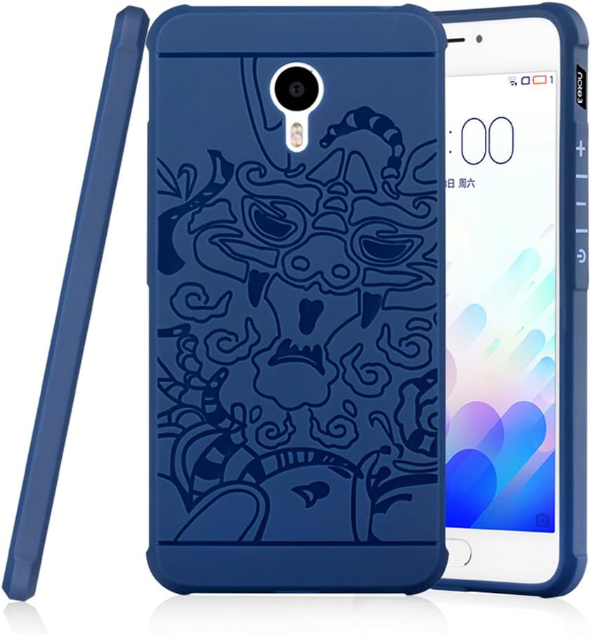 Meizu M3 Note Case, Personality Patterns Shockproof Ultra Thin Soft Silicone Back Case Cover for Meizu M3 Note (Blue)