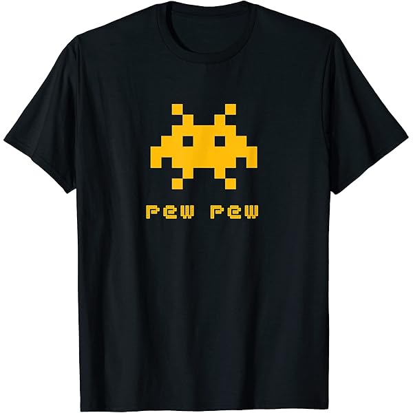 Retreez Space Invaders Retro Gaming T-Shirt - Unisex Classic Video Game Graphic Tee
