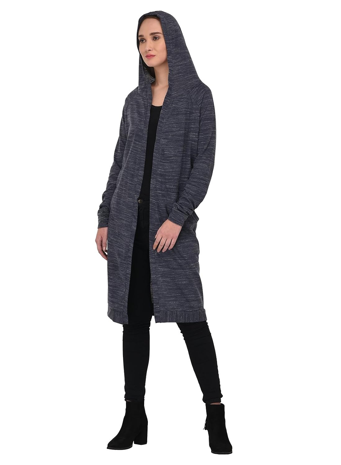 purys solid hoodie shrug