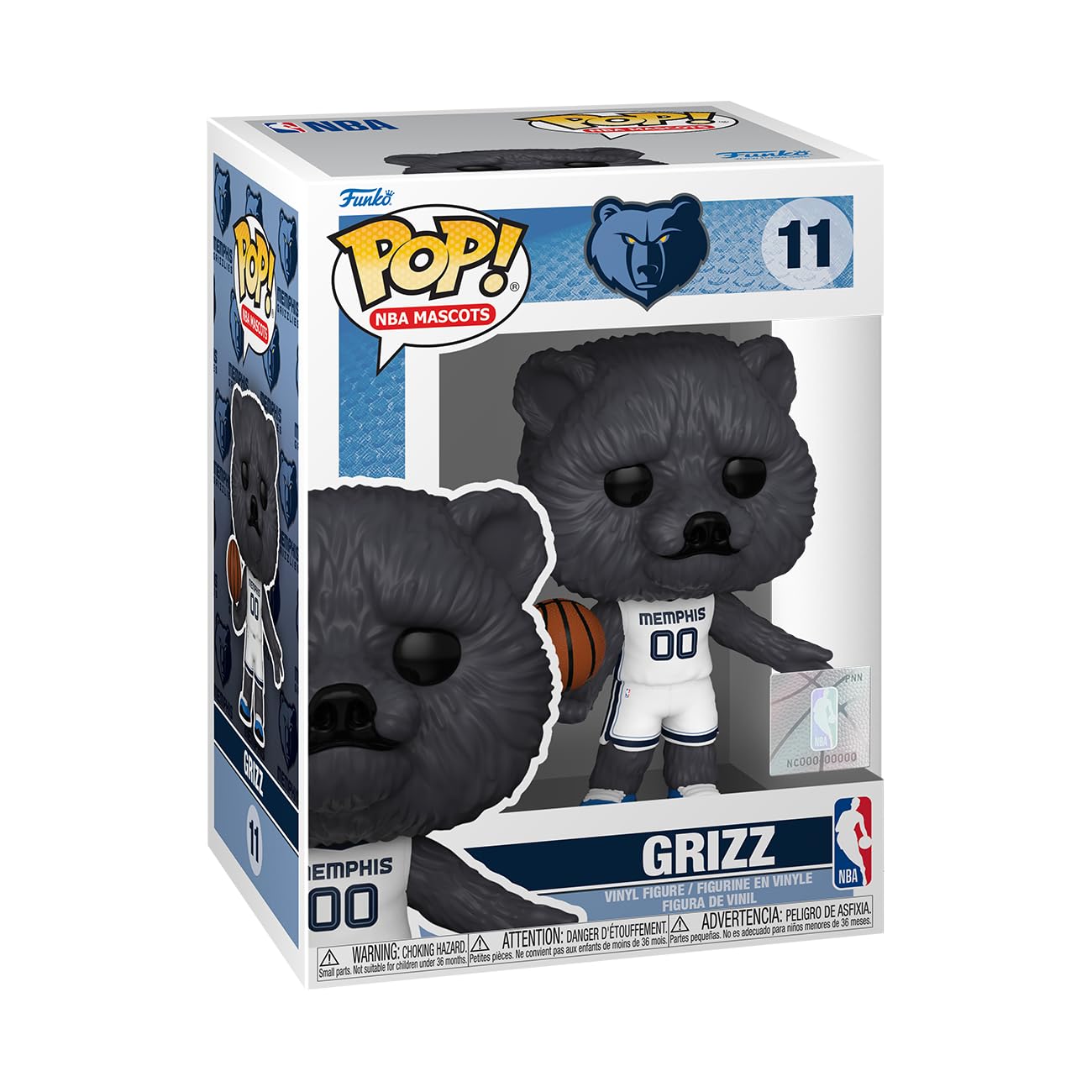 Funko Pop! NBA: Mascots - Memphis - Grizz - NBA Mascots - Collectable Vinyl Figure - Gift Idea - Official Merchandise - Toys for Kids & Adults - Sports Fans - Model Figure for Collectors and Display