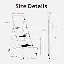 HBTower Step Ladder Folding Step Stool for Adults
