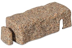 Beuta DIY Dig-Free Faux Stone Landscape Edging Left Turn Brick – Creates a Left Turn in Your Edging Layout (1 Pc, Sandstone) – Connects with Other Beuta Bricks