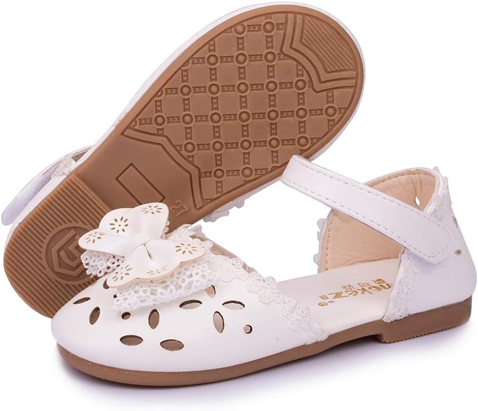 Meckior Toddler Kids Girl's Mary Jane Ballerina Flat Slip On Princess Dress Dance Party Sparkle Wedding Ballet School Uniform Church Shoes