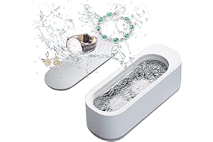 Ultrasonic Jewelry Ring Cleaner,350ml Portable Professional Ultrasonic Jewelry Ring Cleaner Machine for Cleaning, Earrings,Gl