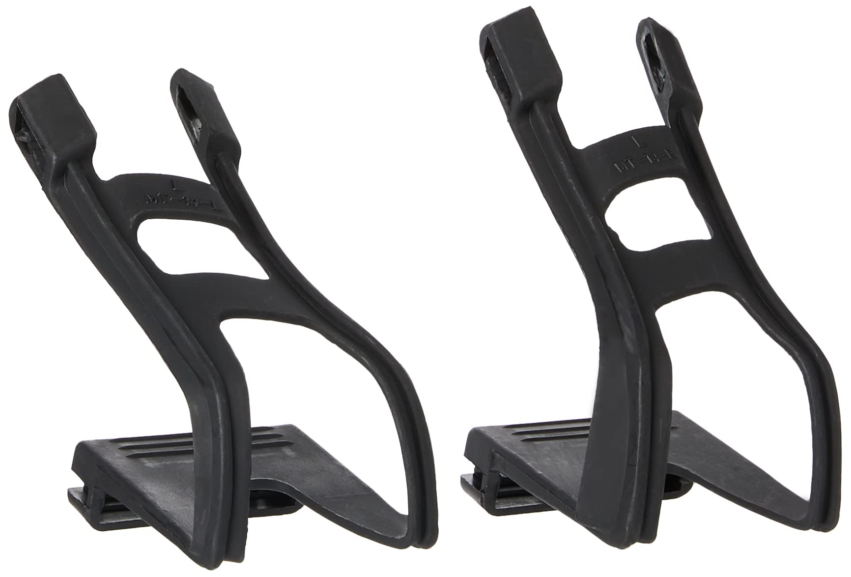 Raleigh - ATC098 - Pair of Plastic Toe Clips for Bicycle Pedals in Black with Nylon Straps in Black