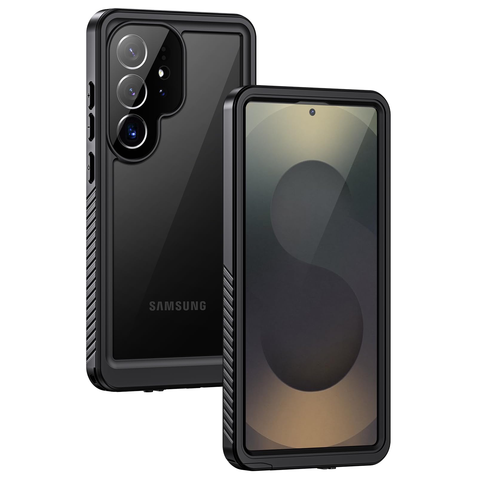 Photo 1 of Lanhiem for Samsung Galaxy S25 Ultra Case, IP68 Waterproof Dustproof, Built-in Screen Protector, Rugged Full Body Shockproof Protective Cover for Galaxy S25 Ultra 5G 6.9 Inch, Black