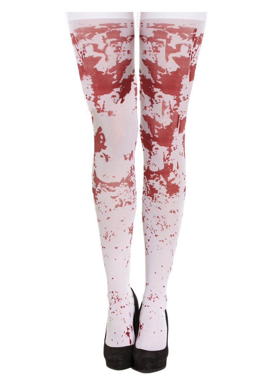 WickedFun® HALLOWEEN FANCY DRESS BLOOD BLOODY STAINS STOCKINGS ZOMBIE SCARY HORROR COSTUME