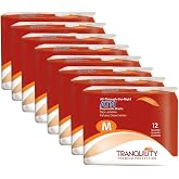 Tranquility ATN Overnight Adult Diapers with Tabs, Medium, 96 Ct Case | 27.5oz Capacity, 32-44in Waist, Overnight Leak Protection, Breathable, Odor Control, Refastenable Tabs, Unisex Adult Briefs