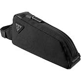 Topeak FastFuel Top Tube Bag, 0.5L Bolt-On or Strap Mount Frame Bag, Black | Grab Gels and Bars Without Stopping | Fits Road, Gravel and MTB (35-75 mm) | Slim Aero Profile | Only 70 g