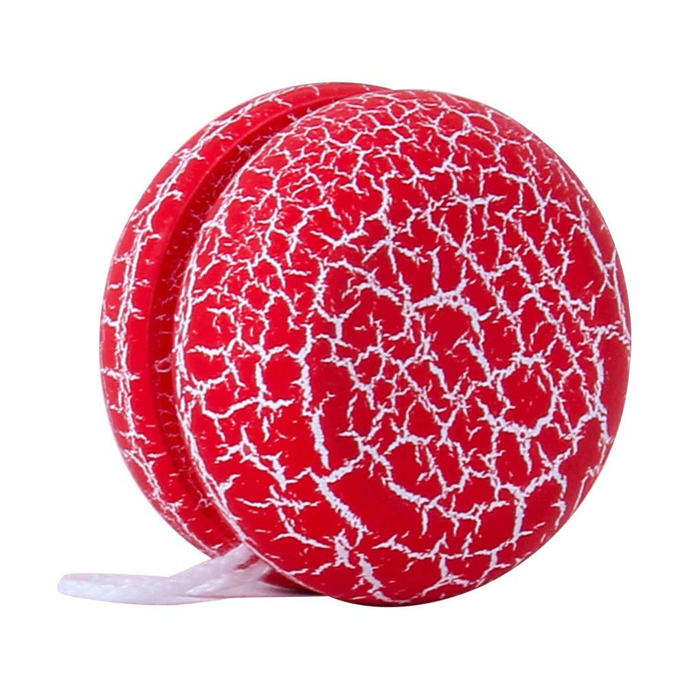 Wooden Kids Yoyo 1pc, Red Wooden Crack Kids Children Yo-Yo Toy Cute Beginner String Trick Yoyo Ball Playthings for - 5.5x3.5x5.5cm