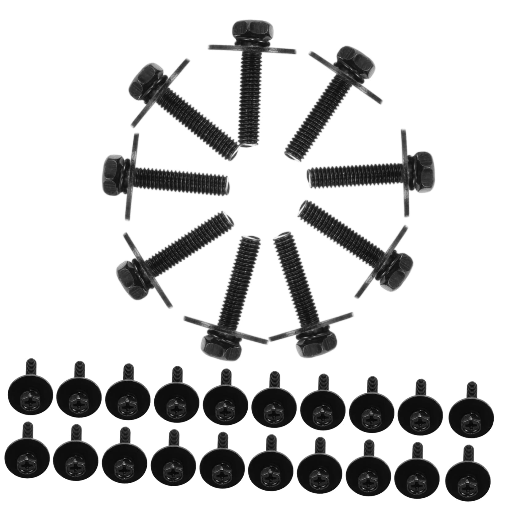 OFFSCH 100Pcs Drum Screws with Washers Drum Mount Nuts Replacement for Drum Kit Lugs and Accessories and Drum Hardware