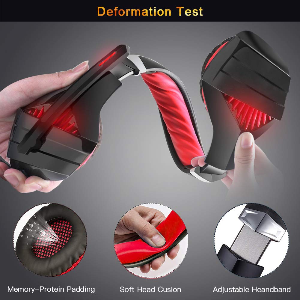 DeepDream Gaming Headset for PS4 Xbox One PC,Stereo Sound Headphones with Microphone