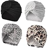 Artilady Stretch Turban Hats for Women - African Knot Headwraps Soft Pre Tied Bonnet Hair wrap Pretied for Black Women