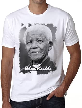 Amazon.com: Teeshirtee Nelson Mandela, Men's Short Sleeve Rounded Neck T-shirt: Clothing
