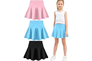 BYONEME Toddler Skirt Little Girls Athletic Uniform Skorts Golf Outfit Cheer Tennis Skirts with Shorts