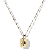 Zikichiky Cute Apple Pendant Necklace for Women 14K Gold Plated Chain Dainty Apple Necklace with Red Gemstone Adjustable Lovely Fashion Jewelry Gift