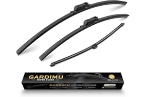 GARDIMU Replacement For Audi Q5 2018 2019 2020 2021 2022 2023 Windshield Wiper Blades-All-Weather Car Front and Rear Window Wiper