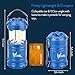 Collapsible LED Camping Lantern with Flash Light, Ultra Bright 300 Lumens COB Lighting Source Great for Hurricanes, Emergency, Outdoor Hiking, Portable Battery Powered Camping Lights (2-Pcs, Blue)