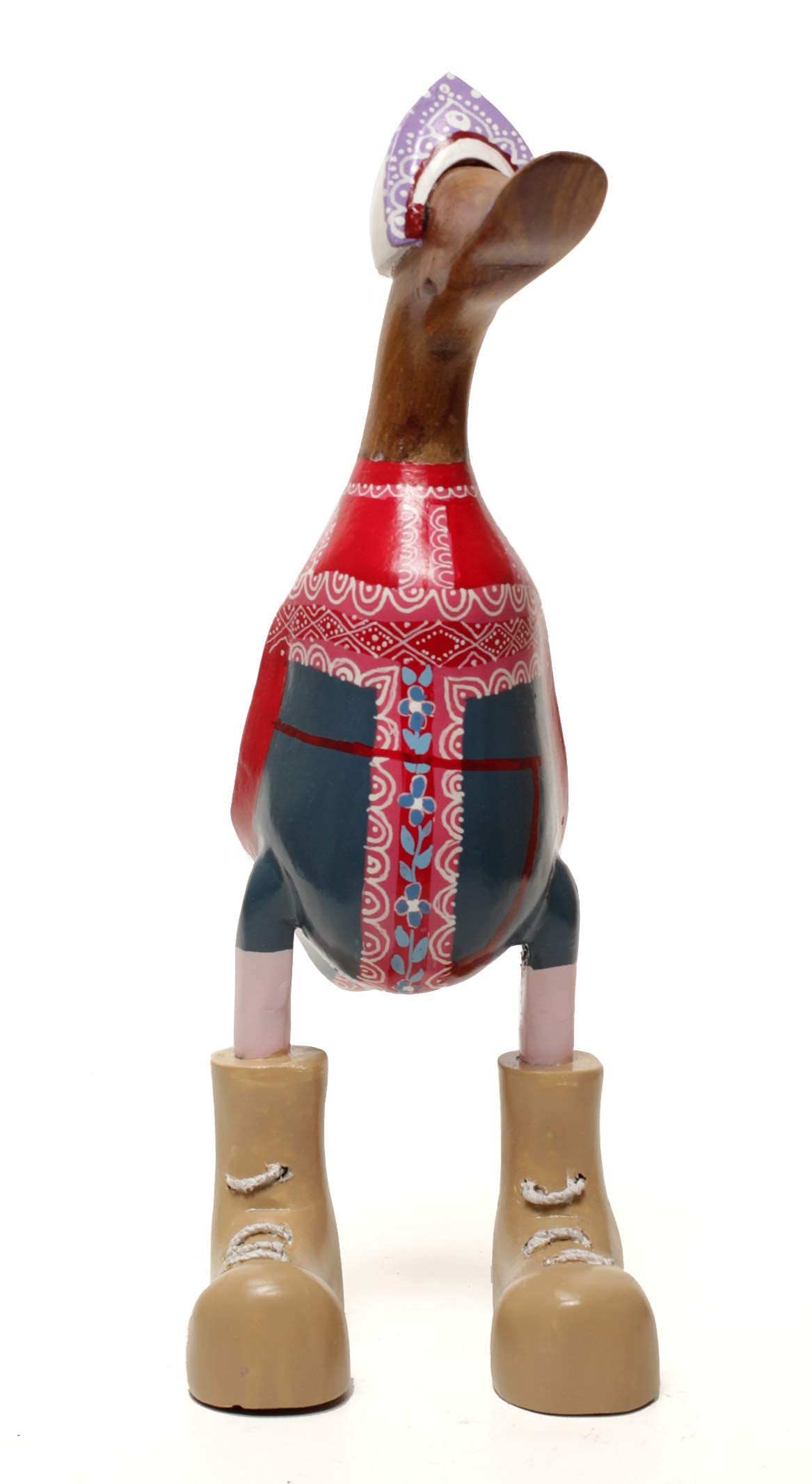 Brave Wings Hand Carved Wooden Duck ~ Russian Russian Traditional Costume Dress ~ OOAK Ornament Sculpture Figurine Statue Unique Table Decoration Home Decor Gift for Christmas and Birthdays ~ 2628