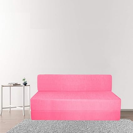 Spaces Therapy Zeal Fabric 2 Seater Sofa Cum Bed With Bean Bag