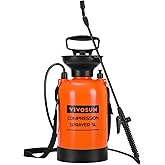 VIVOSUN 1.35-Gallon Pump Pressure Sprayer, Pressurized Lawn & Garden Water Spray Bottle with Adjustable Shoulder Strap, for Spraying Plants, Garden Watering and Household Cleaning