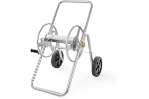 VEVOR 175 ft of 5/8’’ Hose Reel Cart, (Hose Not Included), Garden Water Hose Carts Mobile Tools with Wheels, Heavy Duty Powde