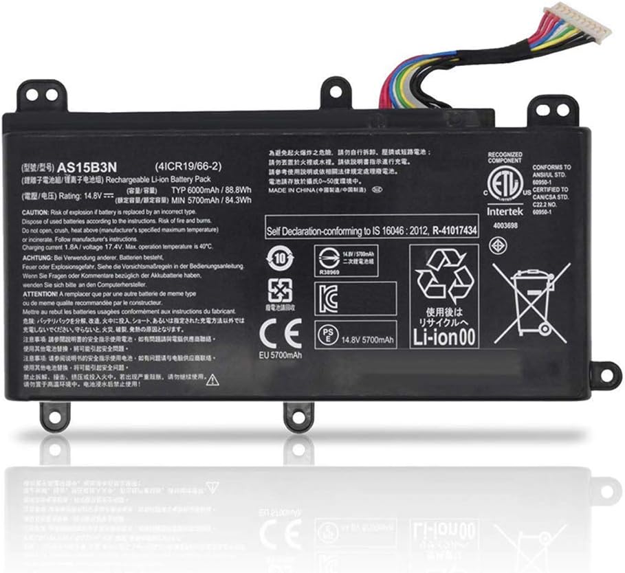 XITAIAN AS15B3N 14.8V 88.8Wh 6000mAh KT.00803.004 4ICR19/66-2 Replacement Laptop Battery for Acer Predator G9-591 G9-592 G9-791 G9-792 GX-791 Series - Image 4