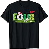 4th Birthday Golf Theme 4 Year Old Kids Sport Party T-Shirt