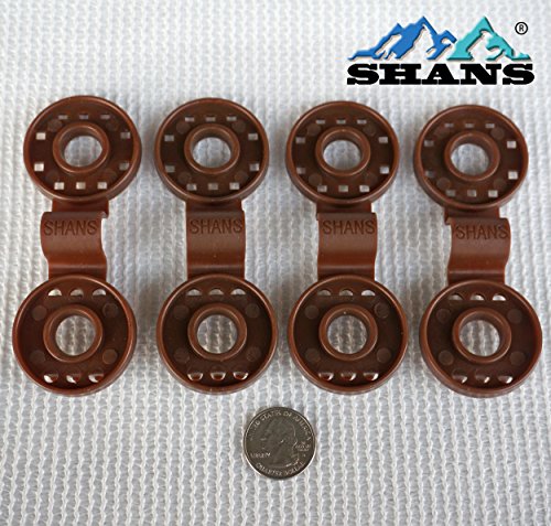 SHANS Shade Cloth Fabric Clips 20-Count (Brown)