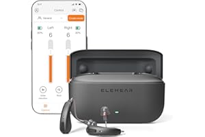 ELEHEAR Alpha Pro Hearing Aids, Bluetooth OTC Hearing Aids for Seniors Adults, Smart Rechargeable Hearing Aid with AI Noise Cancellation, Bluetooth Enabled & App Control Hearing Aid, Comfortable Fit