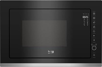 Beko 25L 900W Built-in Microwave with Grill - Black Compact Design